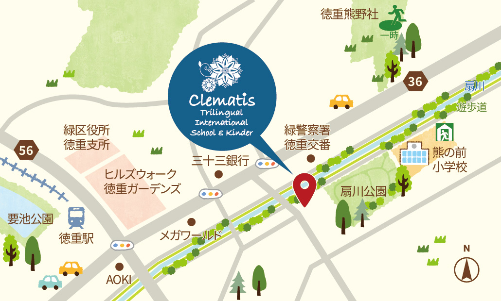 クレマティス名古屋徳重校 周辺地図